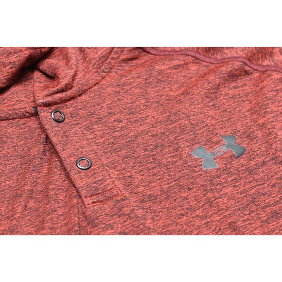 Under Armour Men's Red HeatGear Pullover Hoodie Size 2XL Loose Stretch Light - Picture 7 of 8